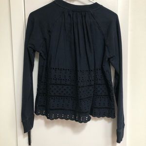 J Crew Embroidered Back Sweatshirt